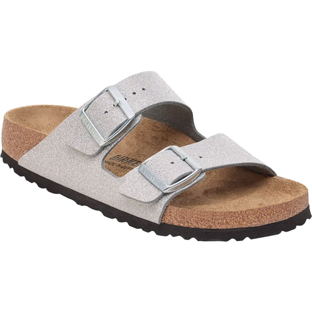 Birkenstock Arizona Women's Sandals Shiny Glitter Silver