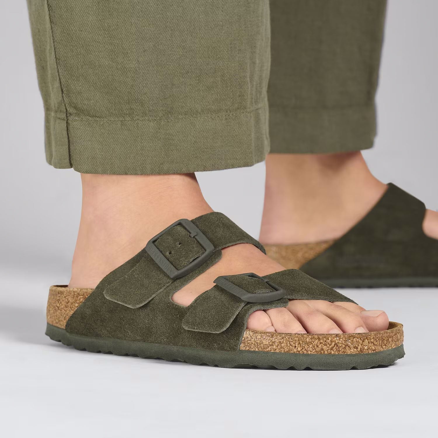 Birkenstock Arizona Unisex Sandals Thyme Suede