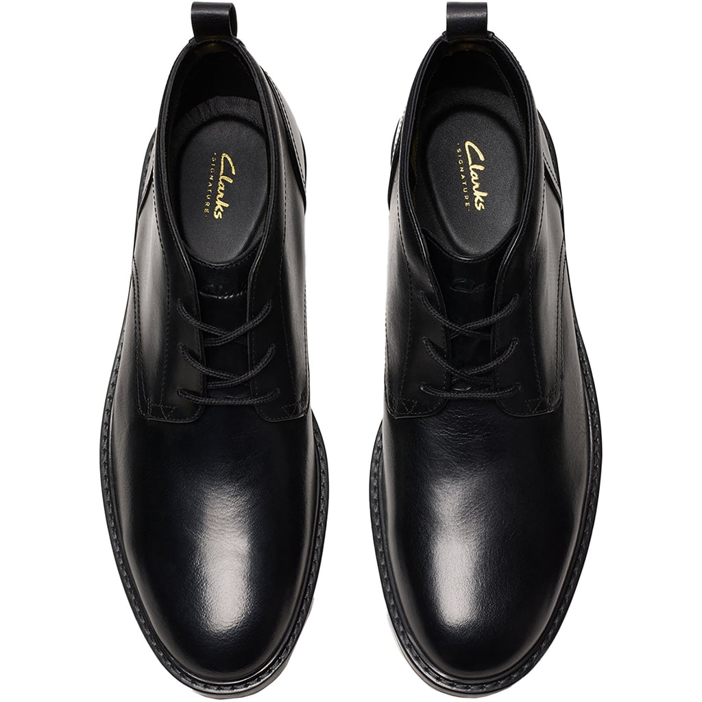 Clarks Aldwin Chukka Men's Boots Black Leather