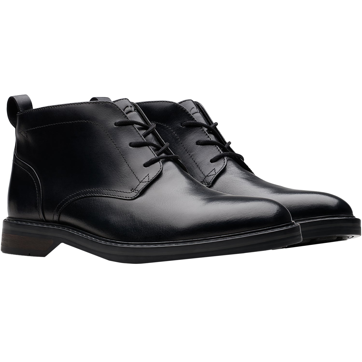 Clarks Aldwin Chukka Men's Boots Black Leather