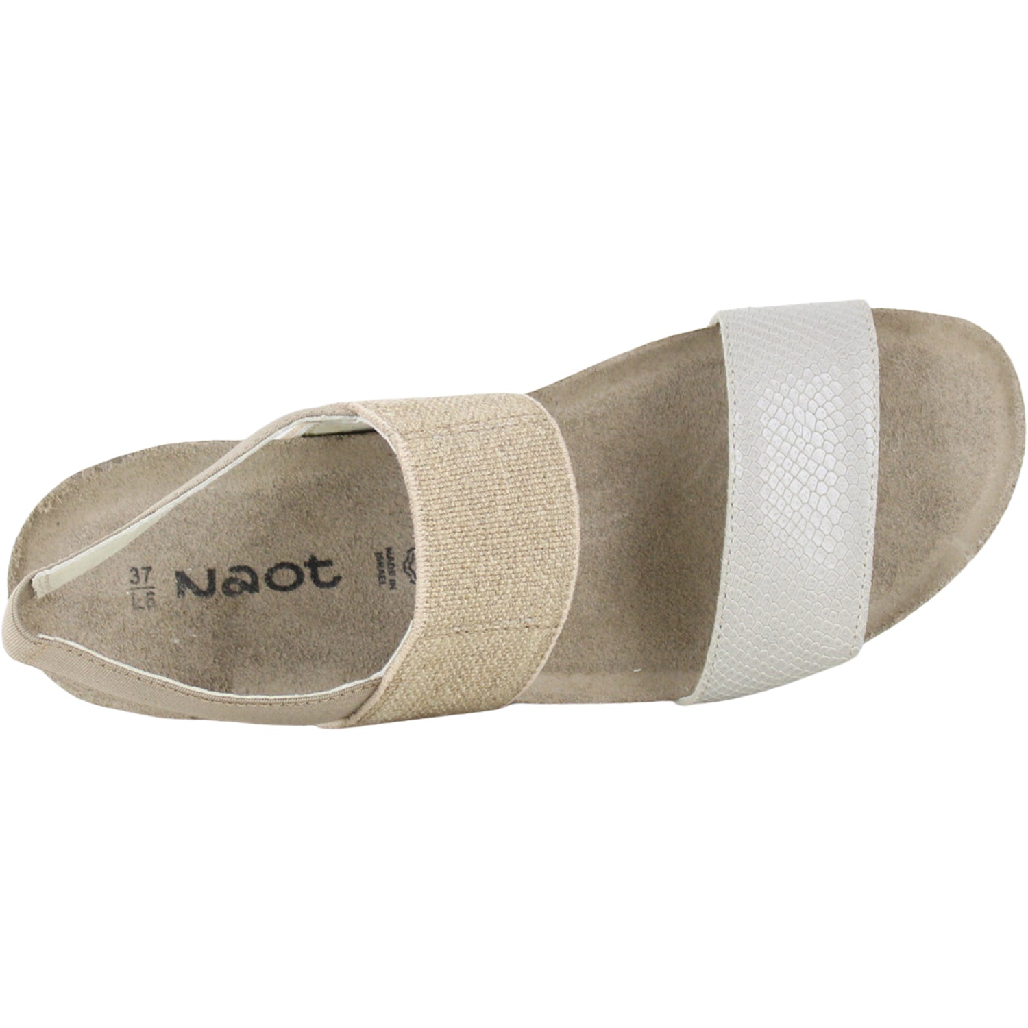 Naot Amy Women's Sandals Beige Lizard Leather/Beige Elastic