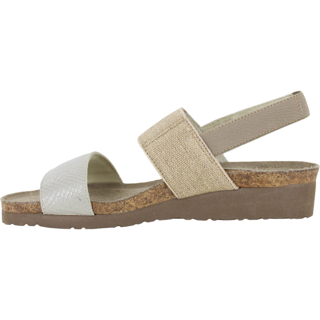 Naot Amy Women's Sandals Beige Lizard Leather/Beige Elastic