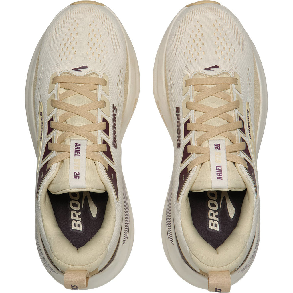 Brooks Ariel GTS 26 (Stability Support) Women's Athletic Shoes Coconut/Sand/Potent Purple
