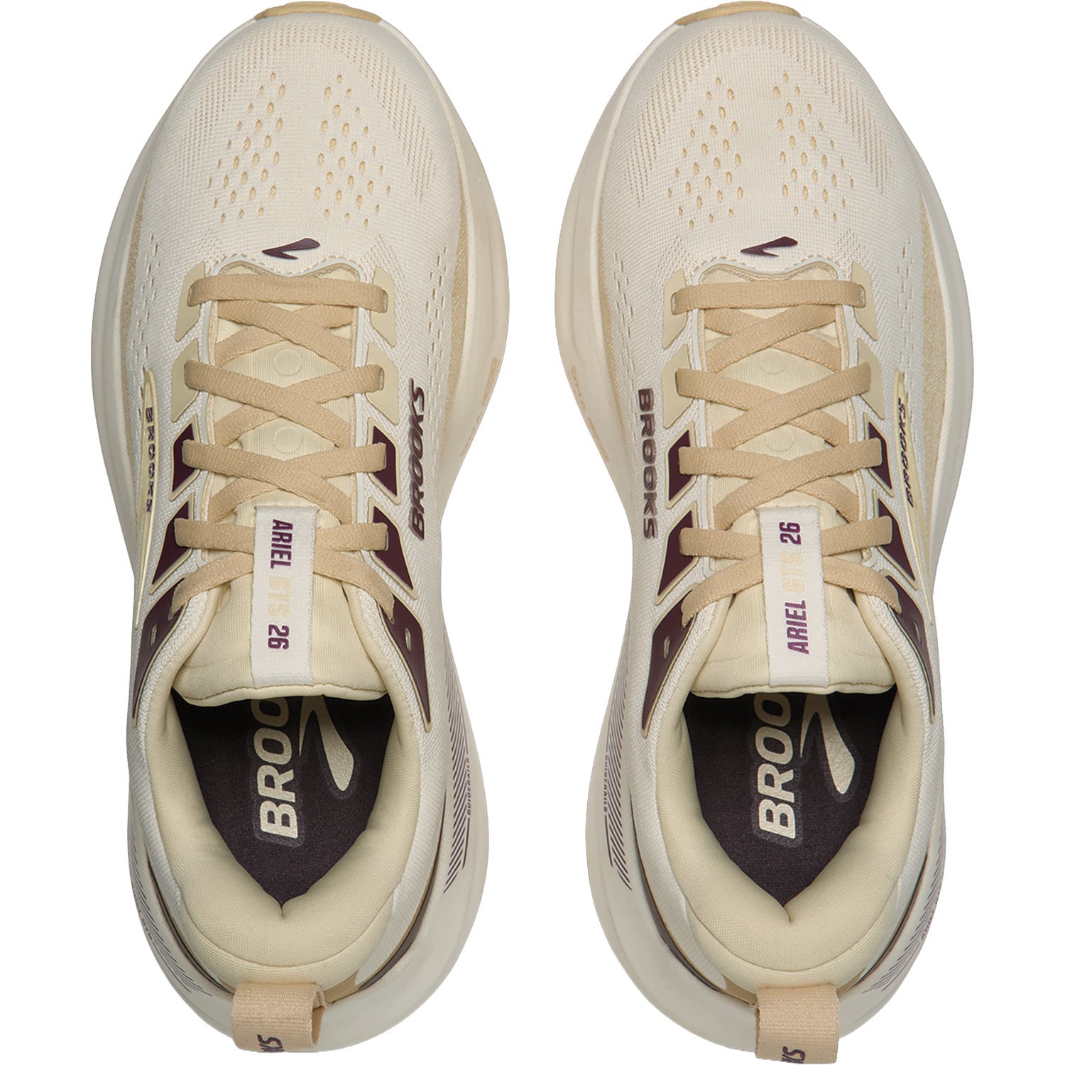 Brooks Ariel GTS 26 (Stability Support) Women's Athletic Shoes Coconut/Sand/Potent Purple