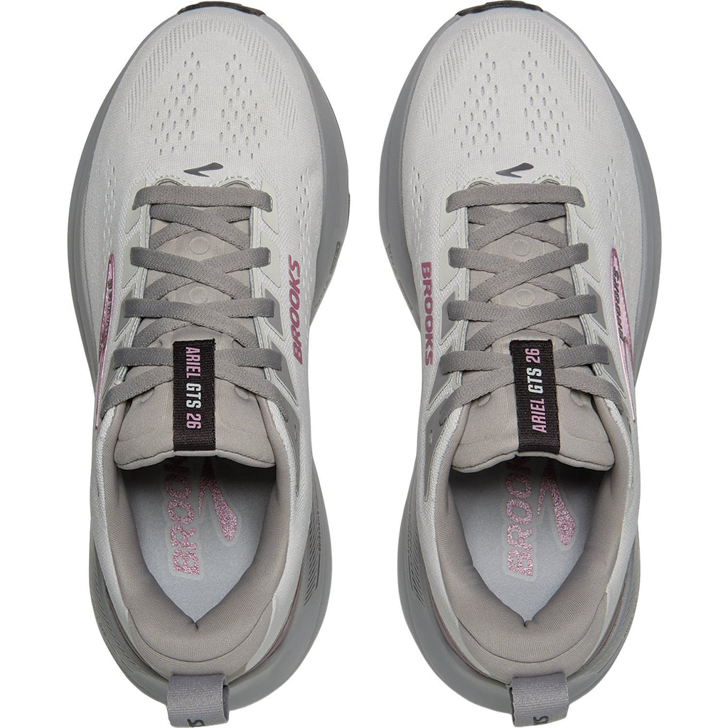 Brooks Ariel GTS 26 (Stability Support) Women's Athletic Shoes Oyster Mushroom/Alloy/Pink