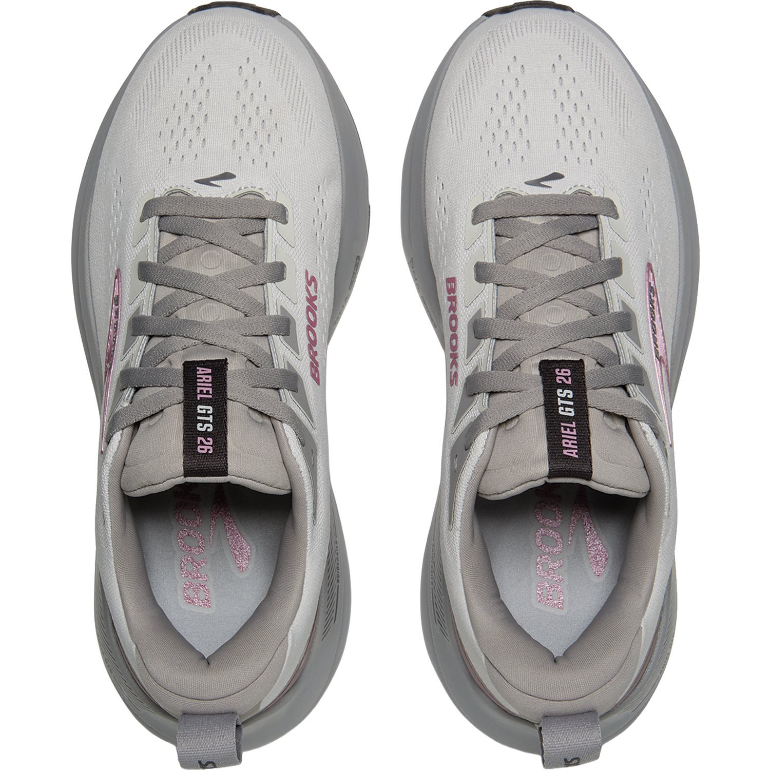 Brooks Ariel GTS 26 (Stability Support) Women's Athletic Shoes Oyster Mushroom/Alloy/Pink