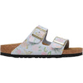 Birkenstock Arizona Flowers Women's Sandals Baby Blue Suede