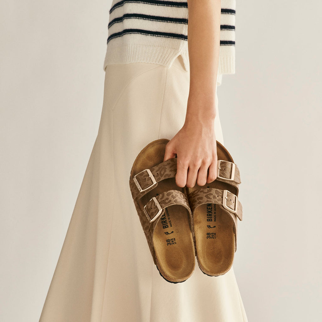Birkenstock Arizona Women's Sandals Leo Khaki Birko-Flor