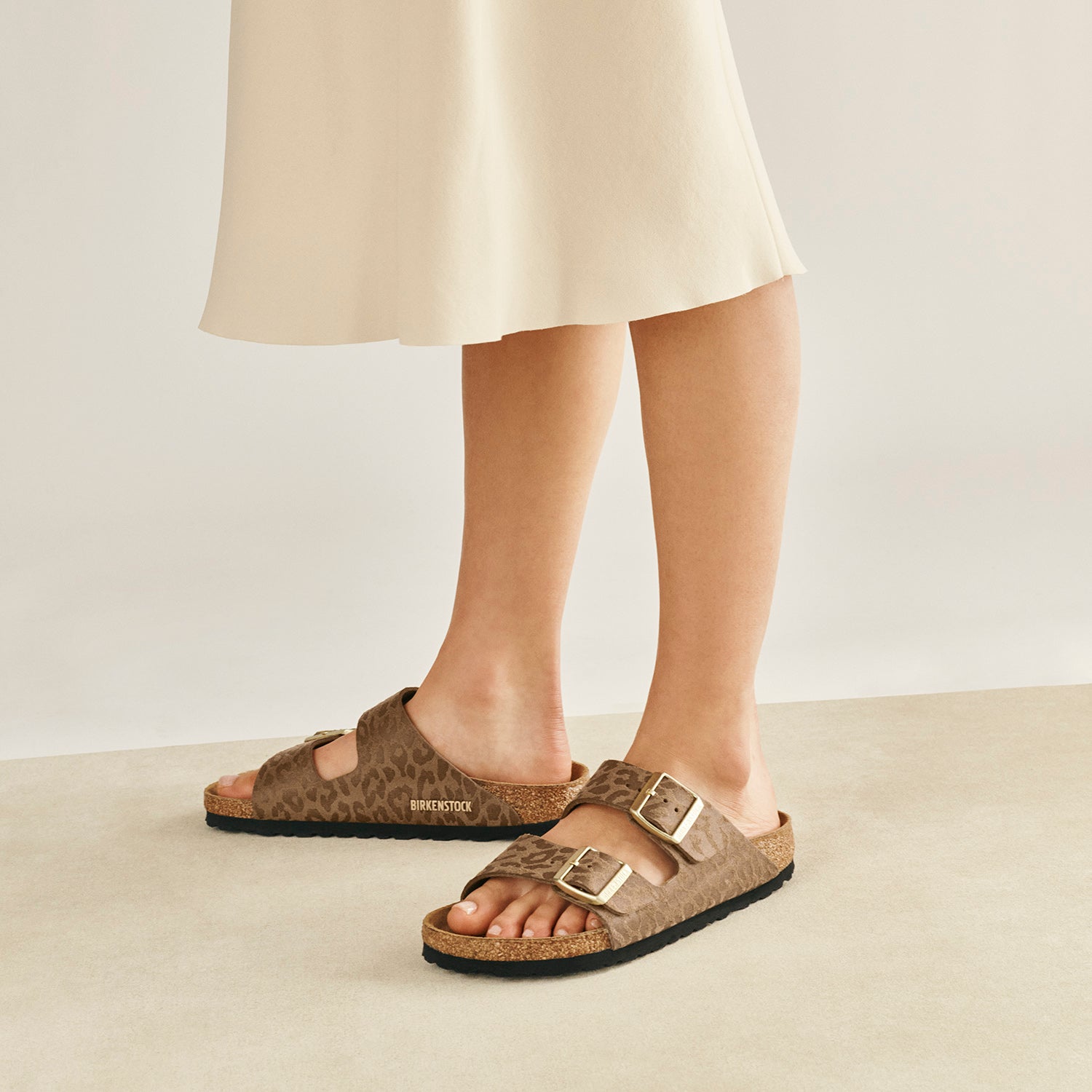 Birkenstock Arizona Women's Sandals Leo Khaki Birko-Flor