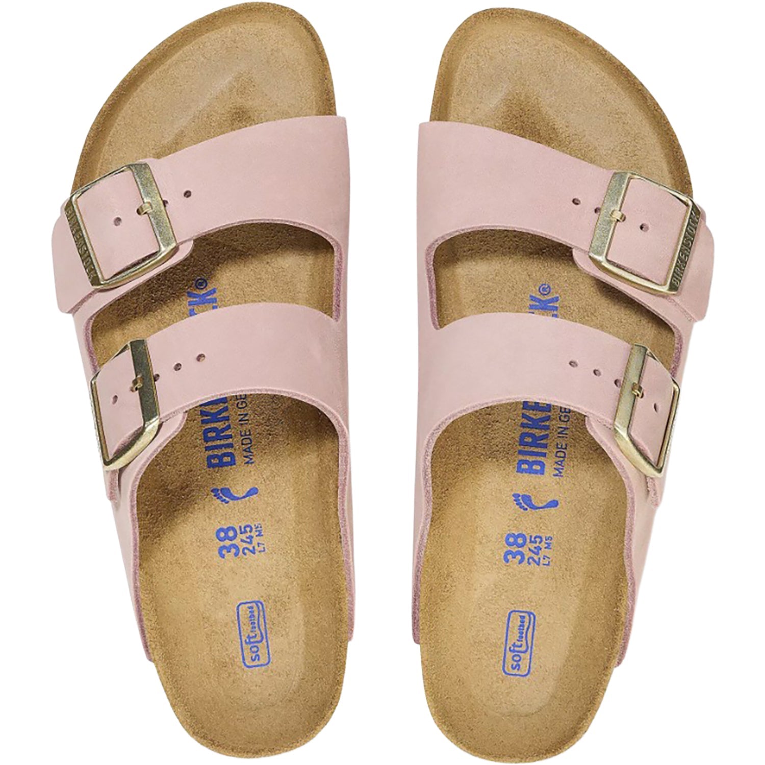 Birkenstock Arizona Soft Footbed Unisex Sandals Soft Pink Nubuck