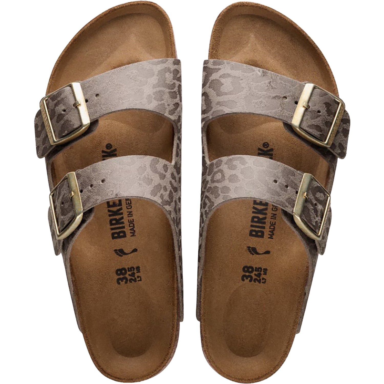 Birkenstock Arizona Birko-Flor Women's Sandals Leo Gray/Taupe