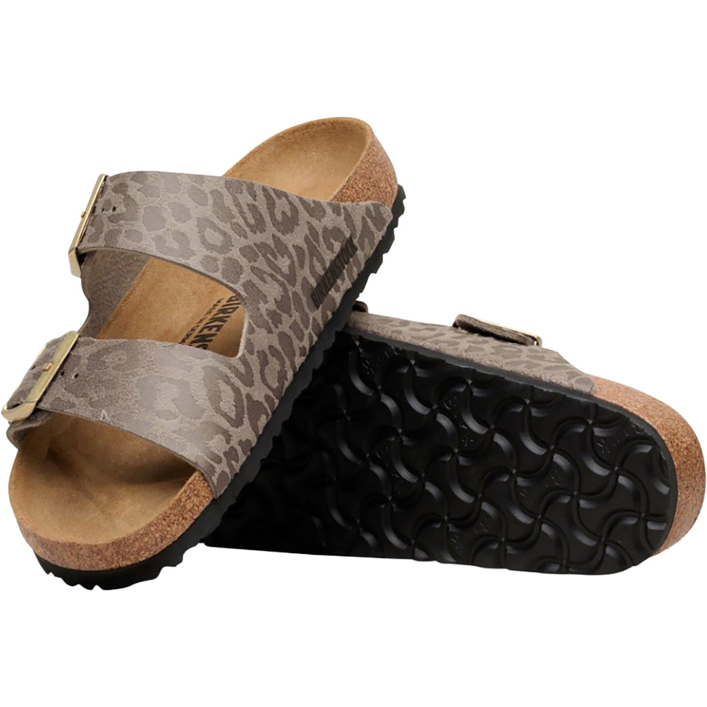 Birkenstock Arizona Birko-Flor Women's Sandals Leo Gray/Taupe