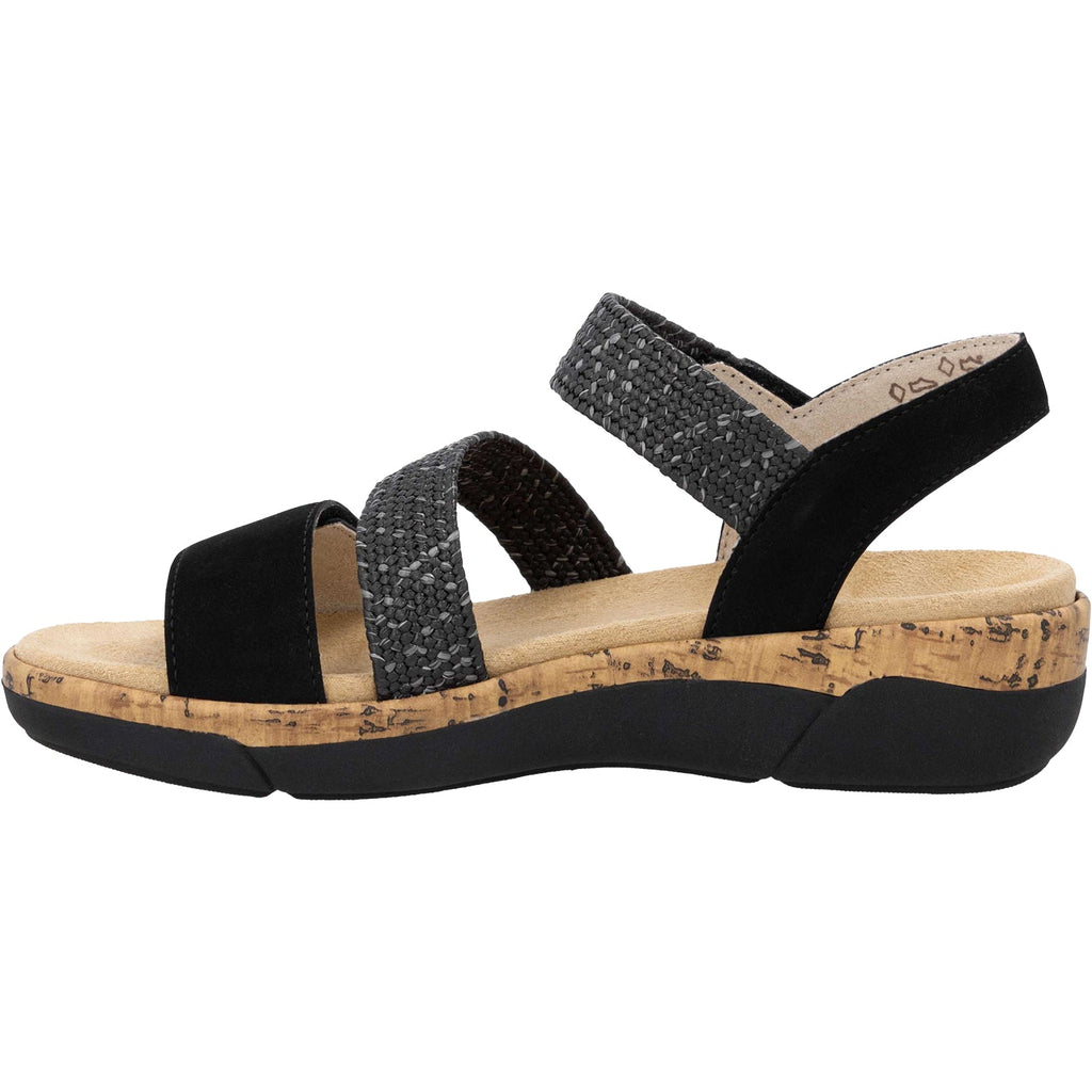 Remonte R6861-02 Women's Sandals Black Woven Stretch