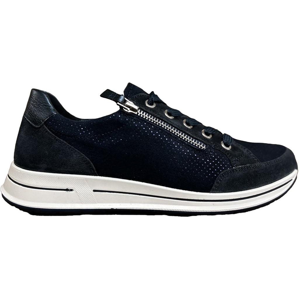 Ara Oleanna Women's Walking Sneakers Midnight Blue Puntikid Suede