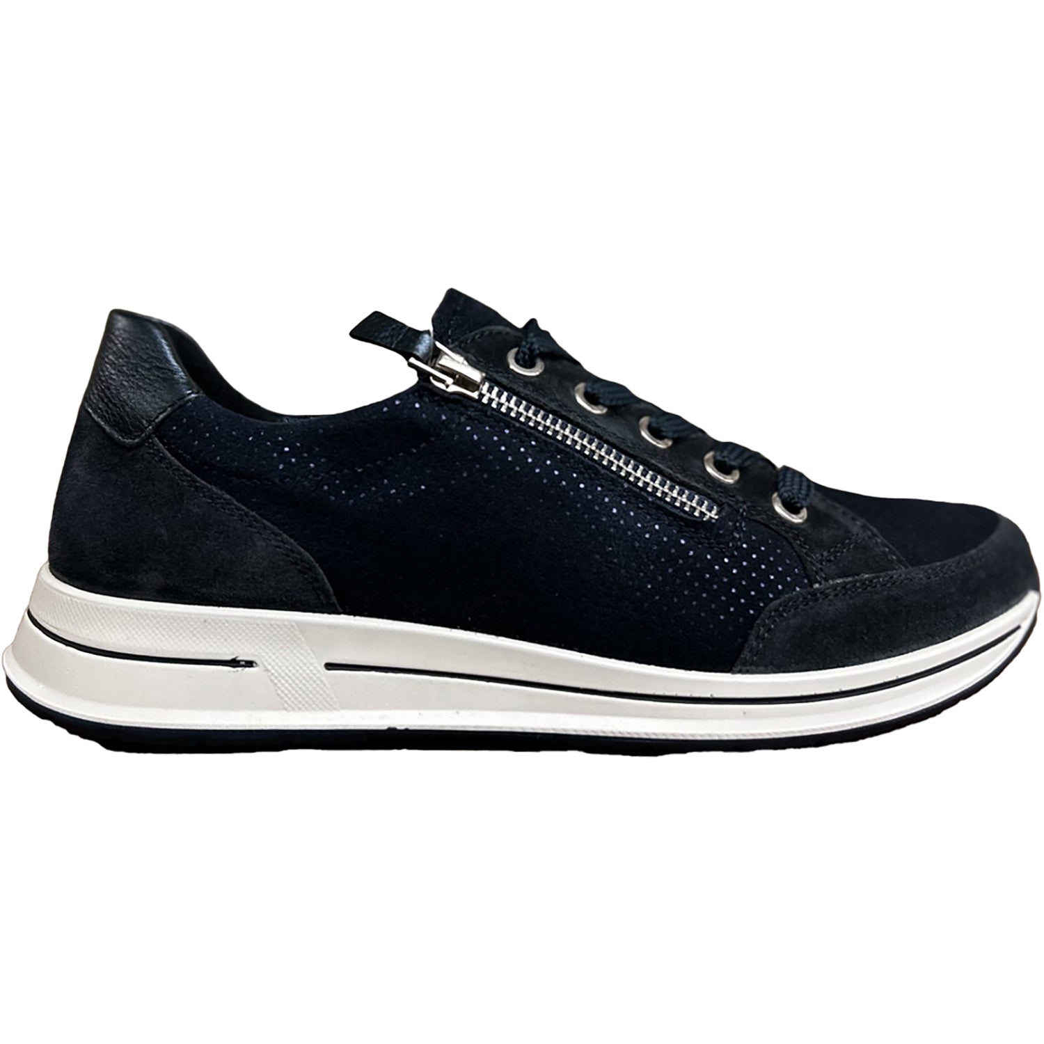 Ara Oleanna Women's Walking Sneakers Midnight Blue Puntikid Suede