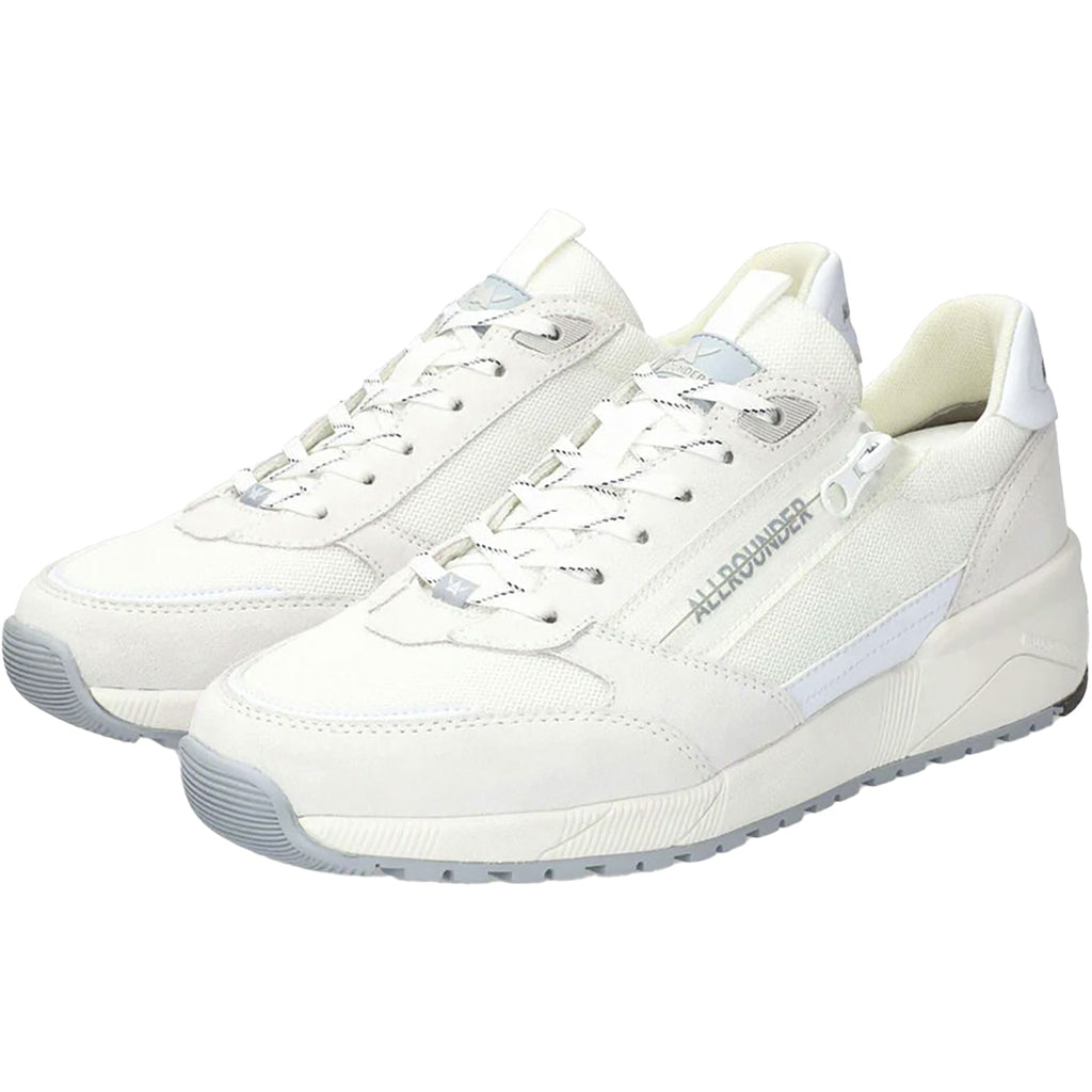Allrounder by Mephisto Scarmaro Men's Lace Up Shoes Blanc/Blanc Suede