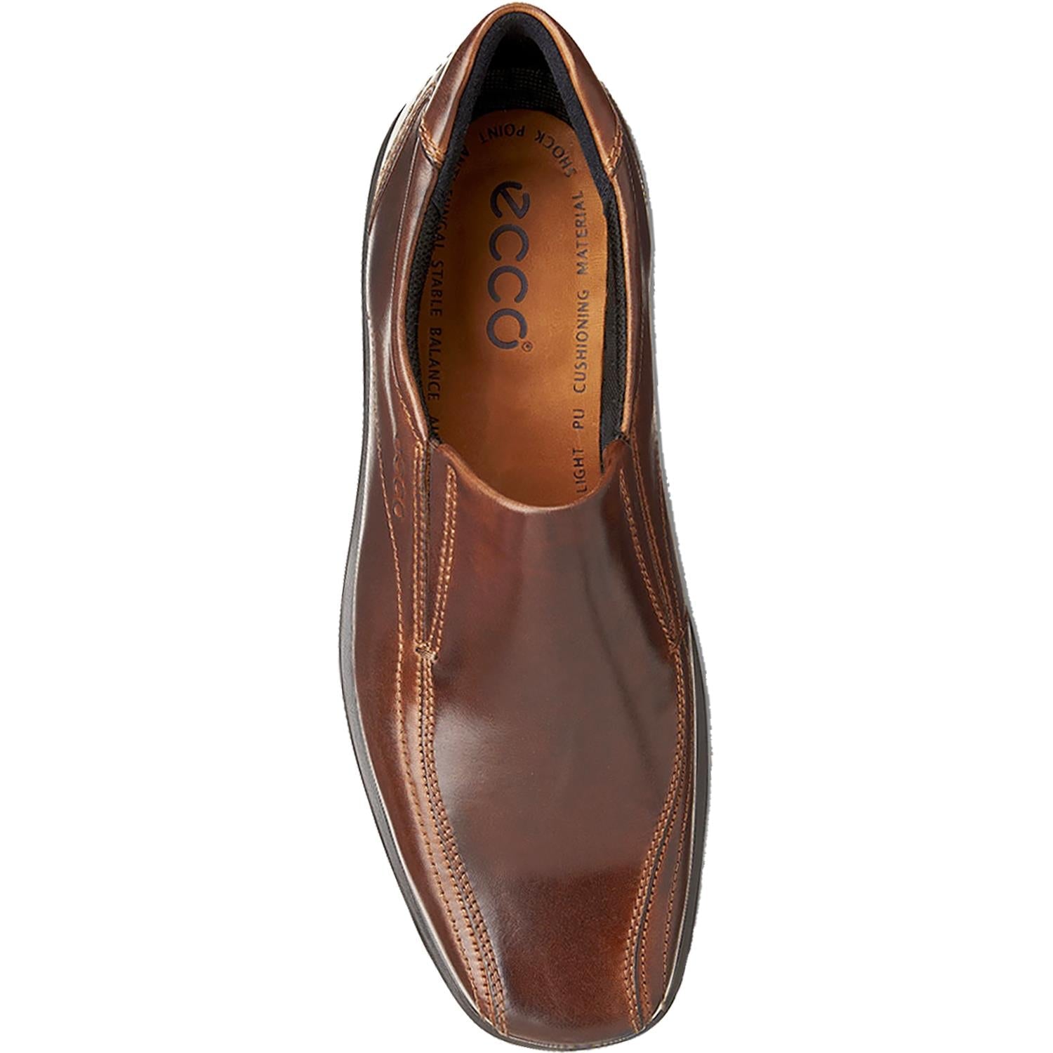 Ecco Helsinki Bike Toe Men's Slip On Shoes Cocoa Brown Leather
