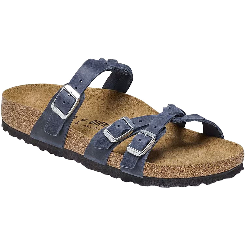Birkenstock Franca Braid Women's Sandals Navy Oiled Leather