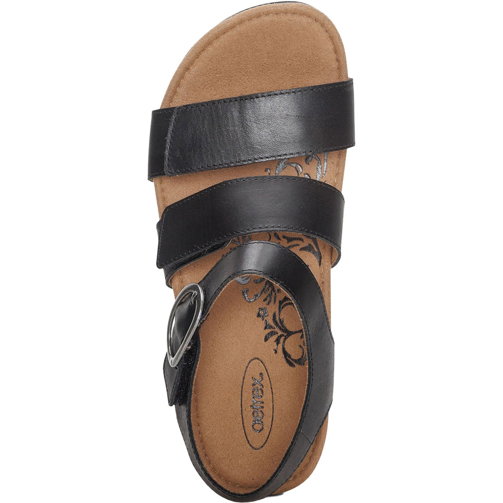 Aetrex Lilly Women's Sandals Black Leather