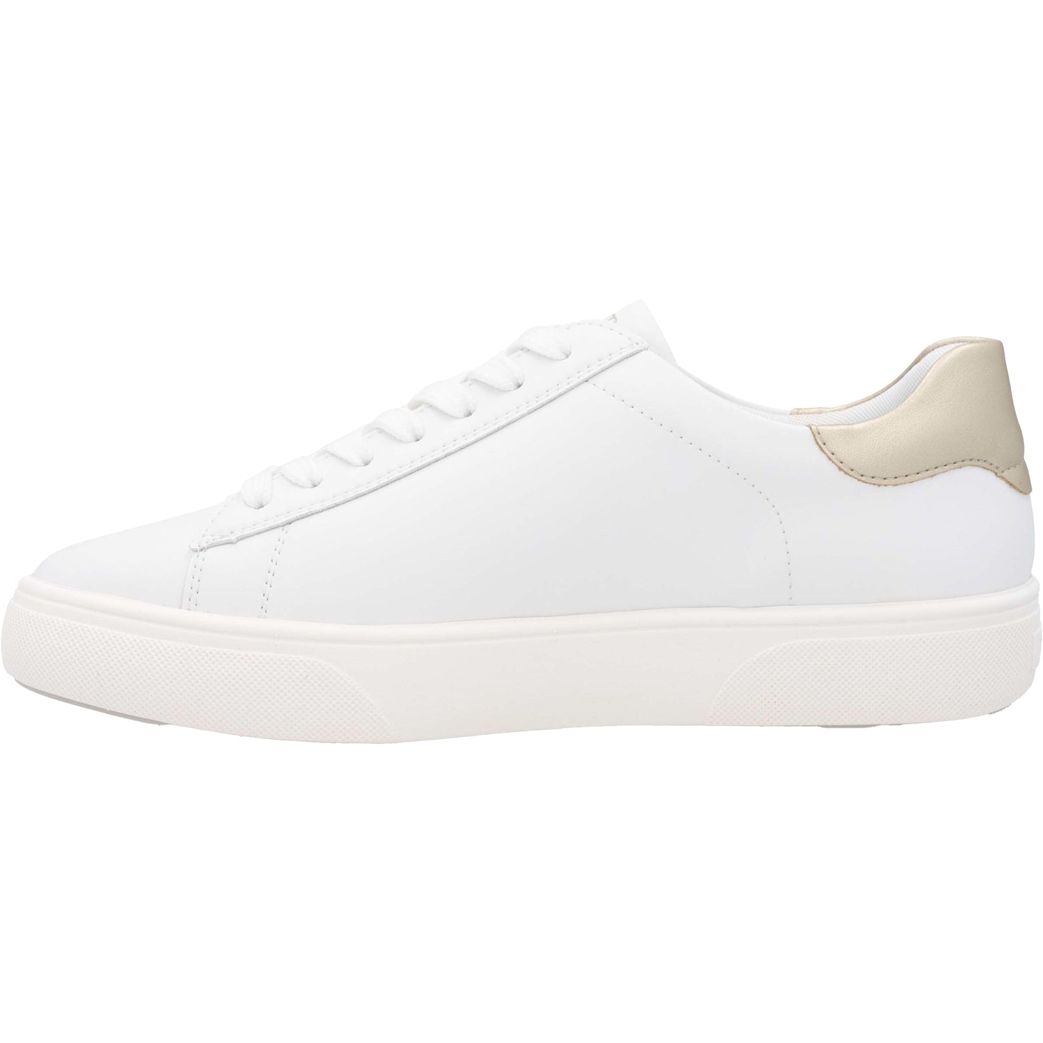 Remonte D2J00-81 Women's Sporty Lace Up Shoes White/Gold Leather