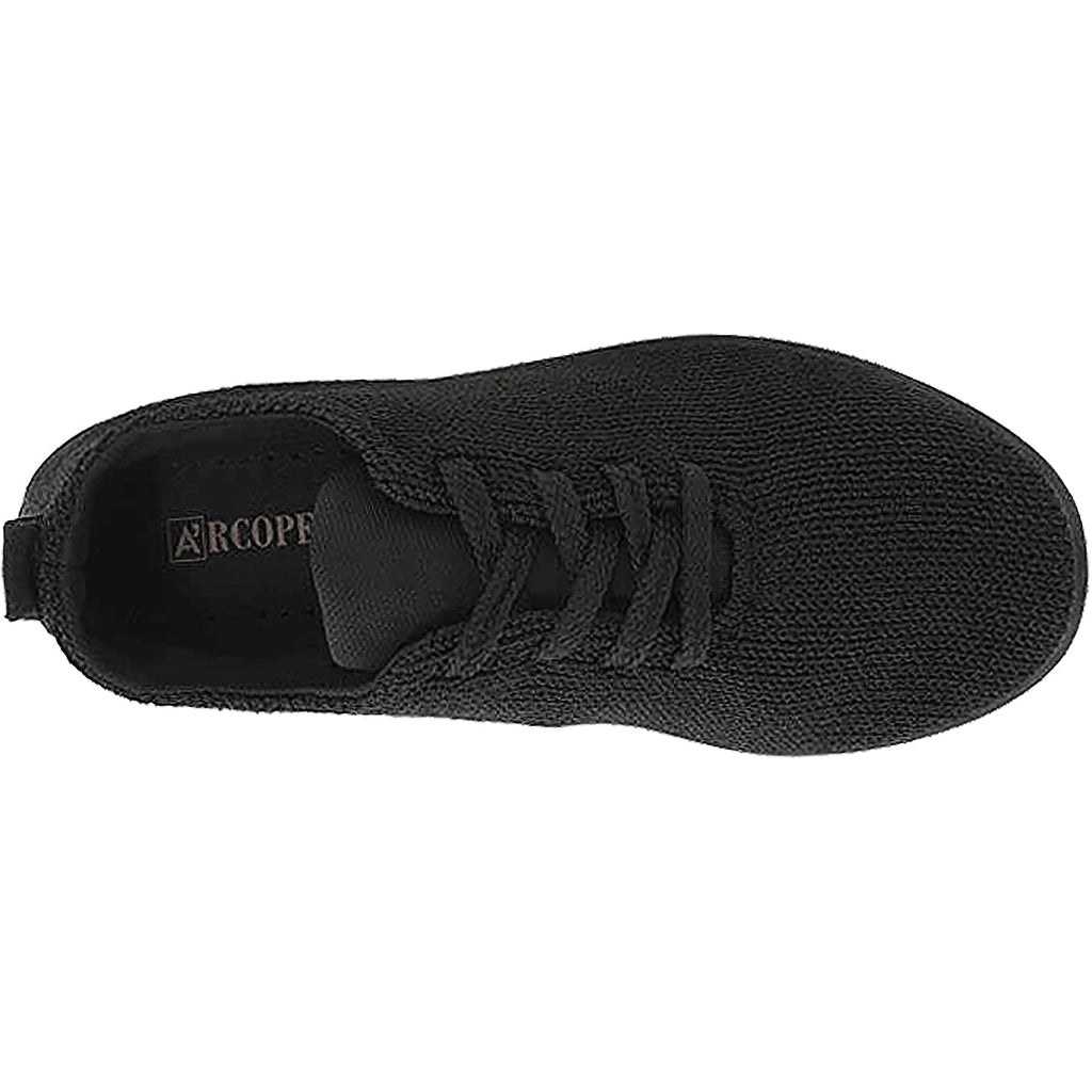 Arcopedico LS Women's Lace Up Shoes Black Knit Fabric