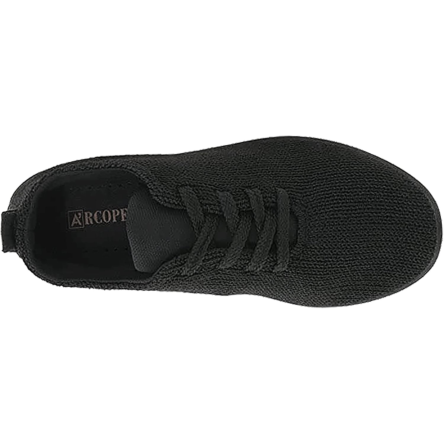 Arcopedico LS Women's Lace Up Shoes Black Knit Fabric