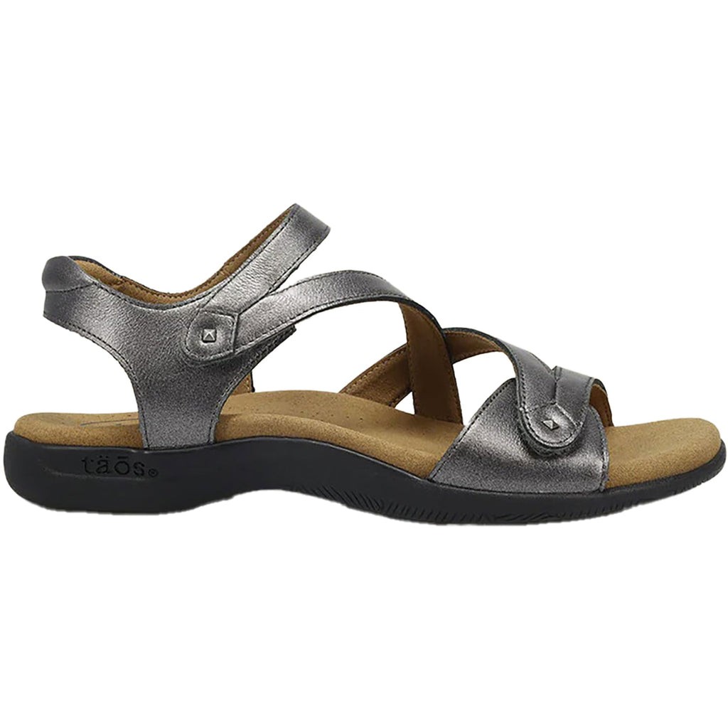 Taos Big Time Women's Ankle Strap Sandals Pewter Leather