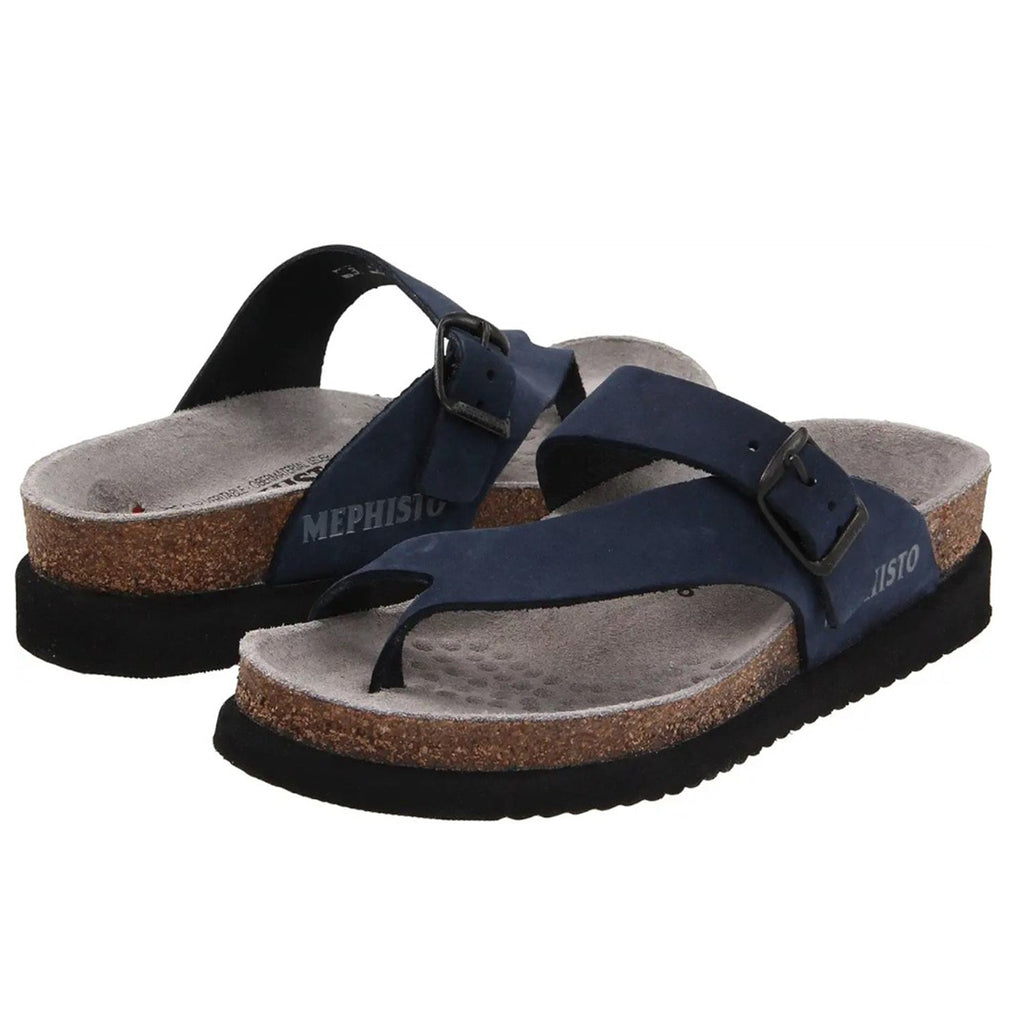 Mephisto Helen Women's Thong Sandals Navy Nubuck
