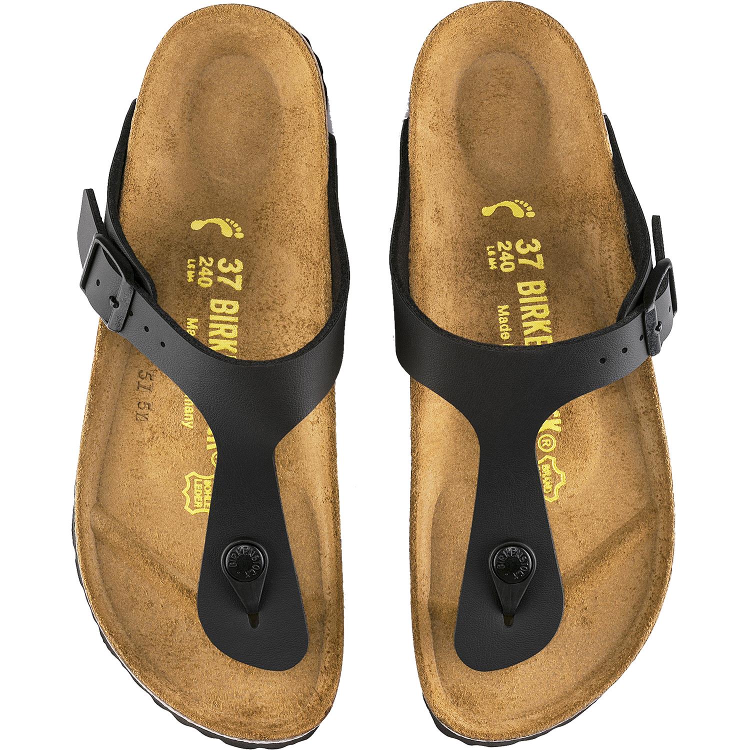 Birkenstock Gizeh Women's Thong Sandals Black Birko-Flor