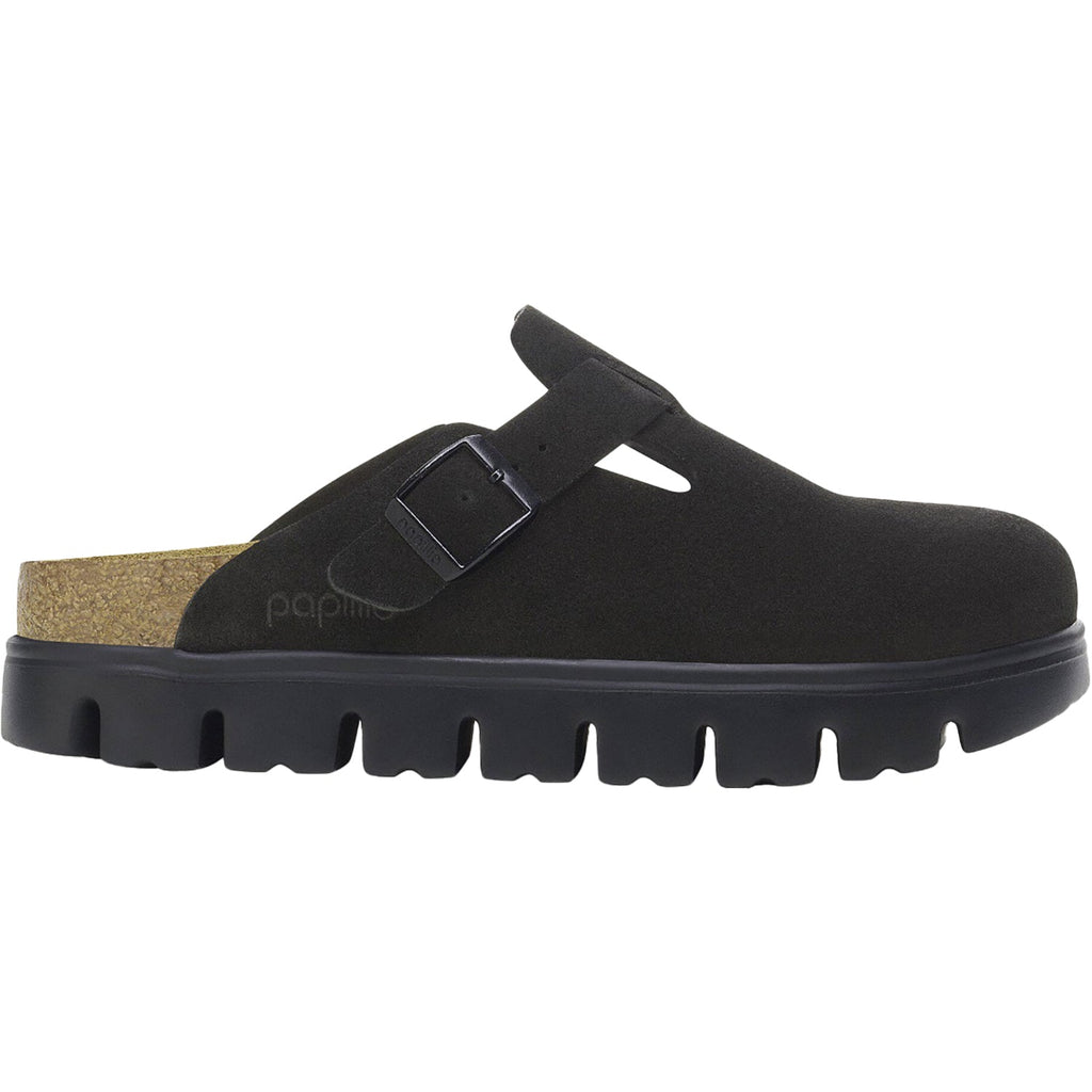 Birkenstock Boston Chunky Women's Clogs Black Suede