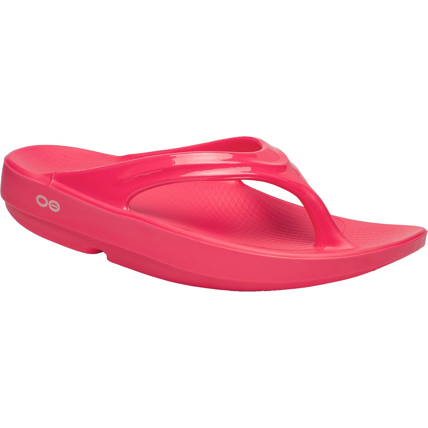 OOFOS OOlala Women's Recovery Sandals Neon Berry Synthetic