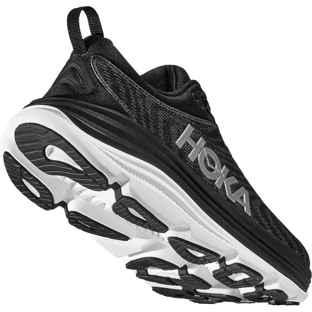 Hoka Gaviota 5 (Stability Support) Men's Everyday Running Shoes Black/White Mesh