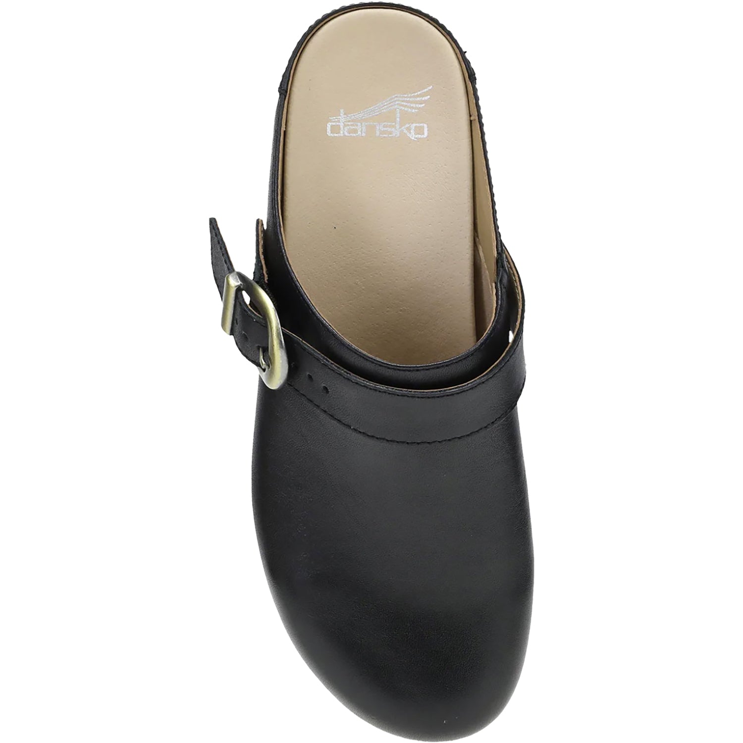 Dansko Baylor Women's Open Back Clogs Black Calf Leather