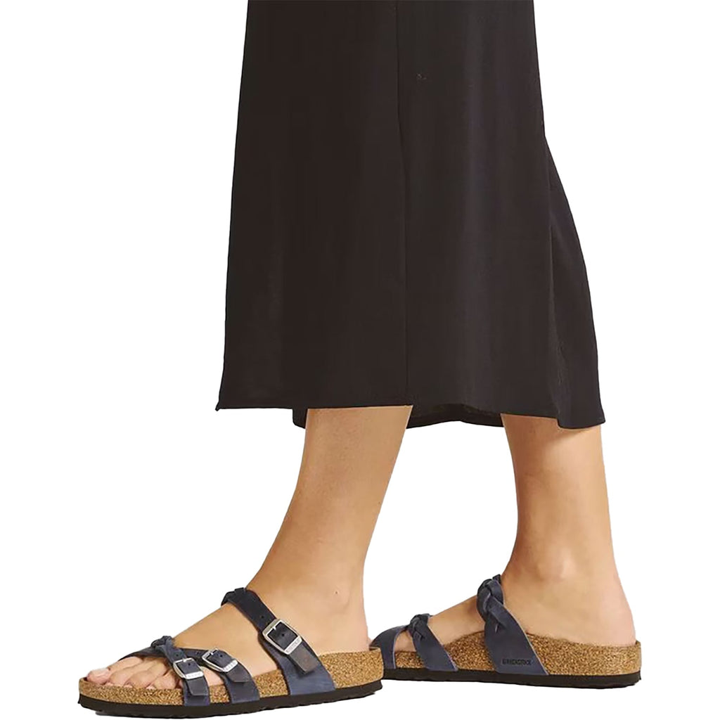 Birkenstock Franca Braid Women's Sandals Navy Oiled Leather
