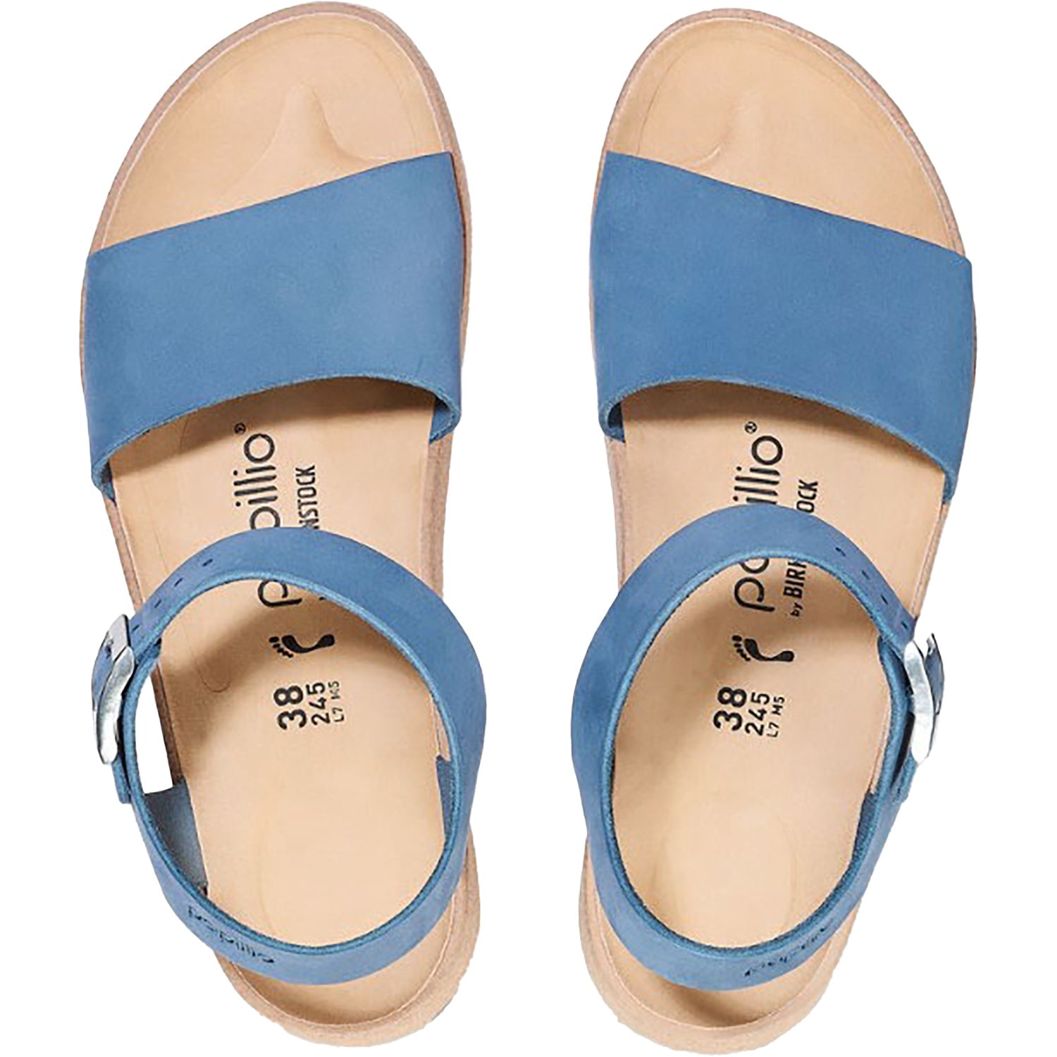 Birkenstock Papillio Glenda Women's Wedge Heel Sandals Elemental Blue