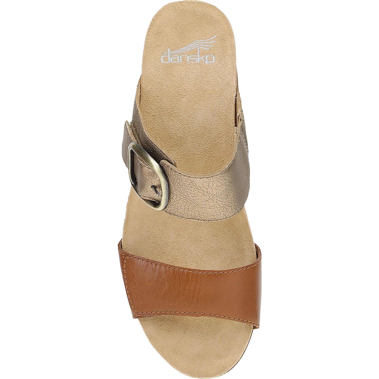 Dansko Shannon Women's Wedge Sandals Gold/Tan Leather