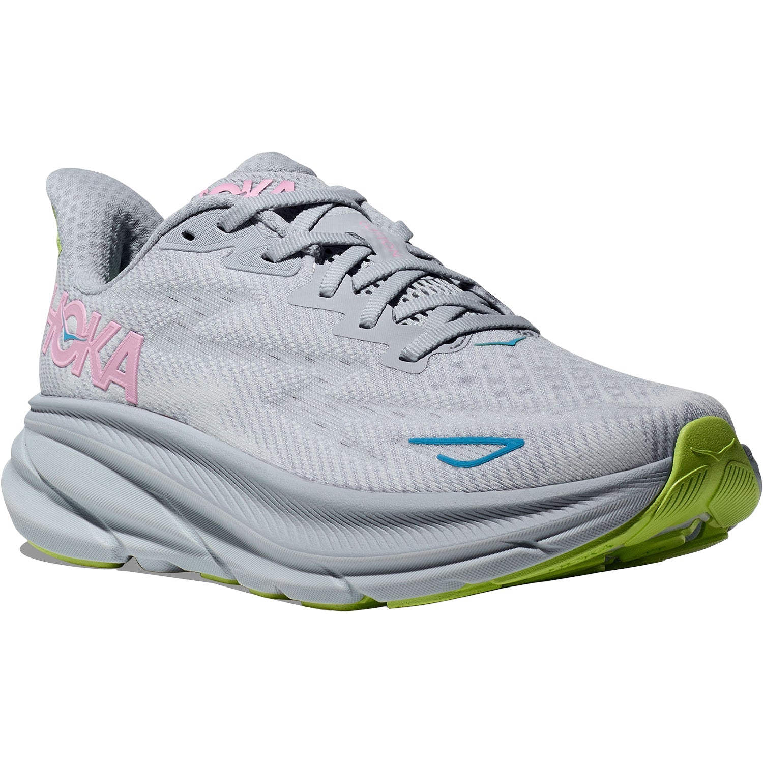 Hoka Clifton 9 (Neutral Support) Women's Road Running Shoes Gull/Sea Ice Mesh
