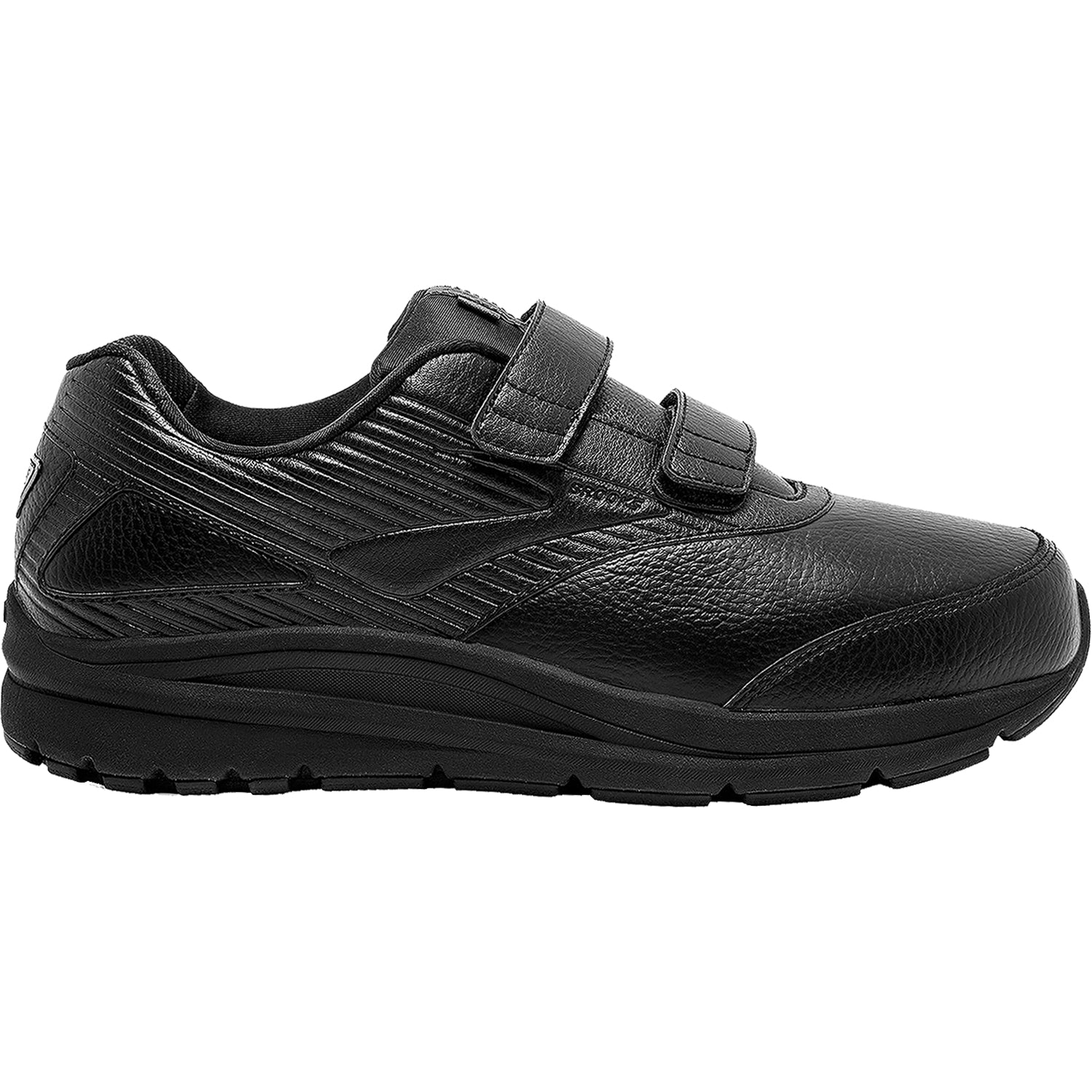 Brooks Addiction Walker V-Strap Men's Walking Shoes Black Leather