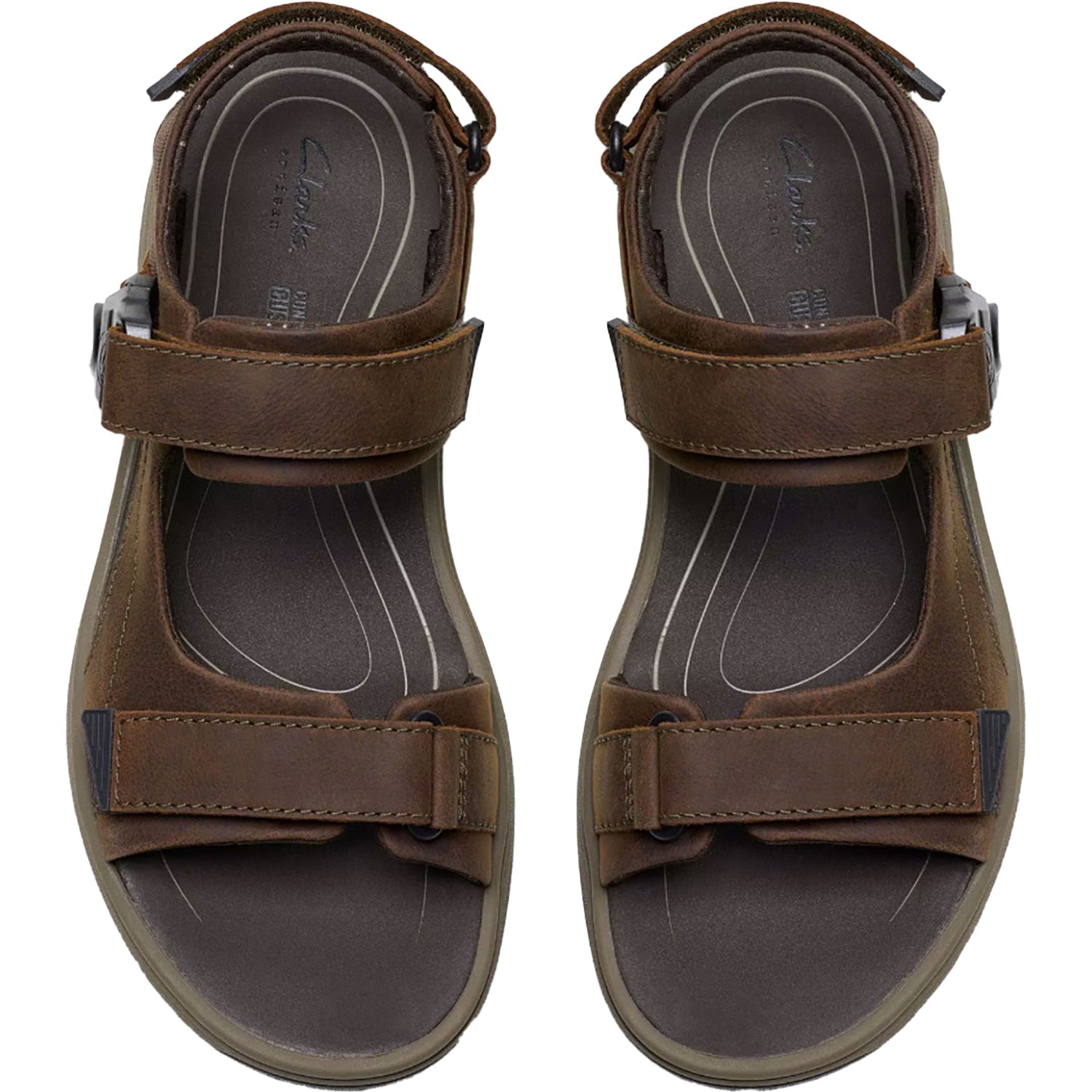 Clarks Saltway Trail Men's Sandals Dark Brown Leather