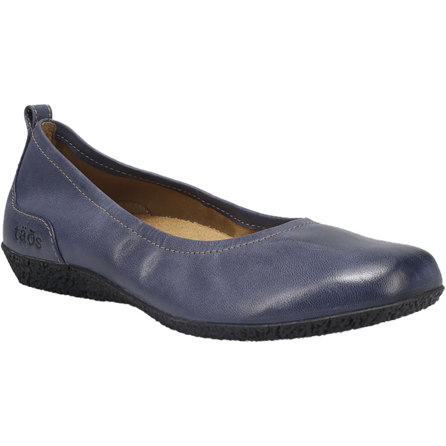 Taos Chit Chat Women's Ballerina Flats Petrol Blue Leather
