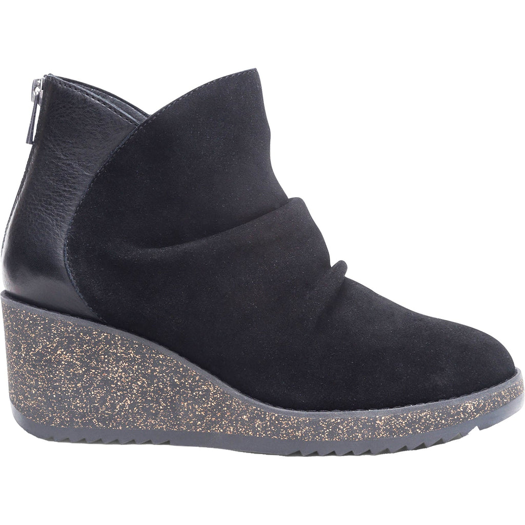 Aetrex Kara Women's Wedge Heel Ankle Boots Black Suede