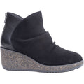 Aetrex Kara Women's Wedge Heel Ankle Boots Black Suede
