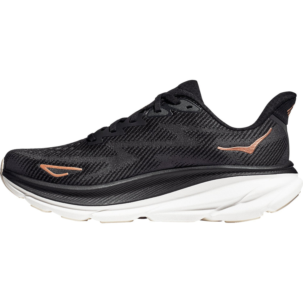 Hoka Clifton 9 (Neutral Support) Women's Running Shoes Black/Rose Gold Mesh
