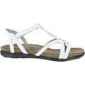 Naot Tamara Women's Strappy Sandals White Leather W/Silver Rivets