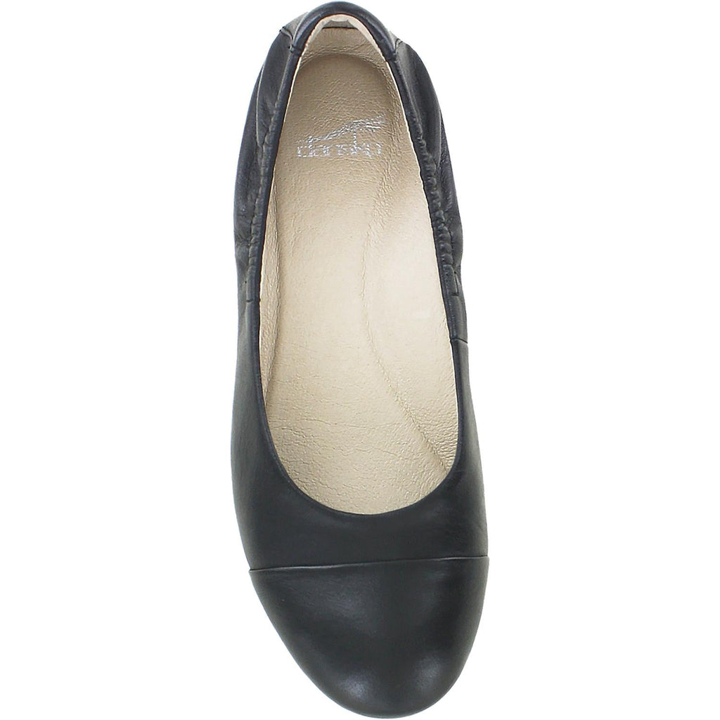 Dansko Lisanne Women's Ballerina Flats Black Milled Nappa Leather