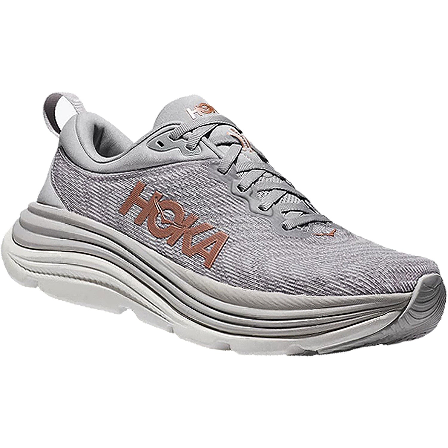 Hoka Gaviota 5 (Stability Support) Women's Running Shoes Harbor Mist/Rose Gold Mesh