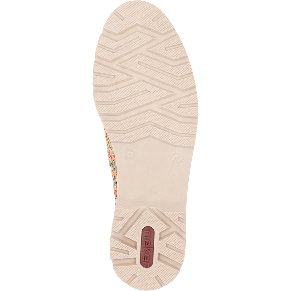 Rieker 45562-90 Gitta 62 Women's Slip Ons Traditional Perle Vegan/Patent Multi Woven
