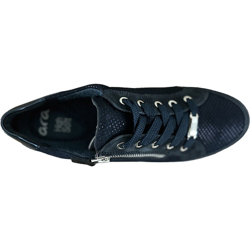 Ara Oleanna Women's Walking Sneakers Midnight Blue Puntikid Suede