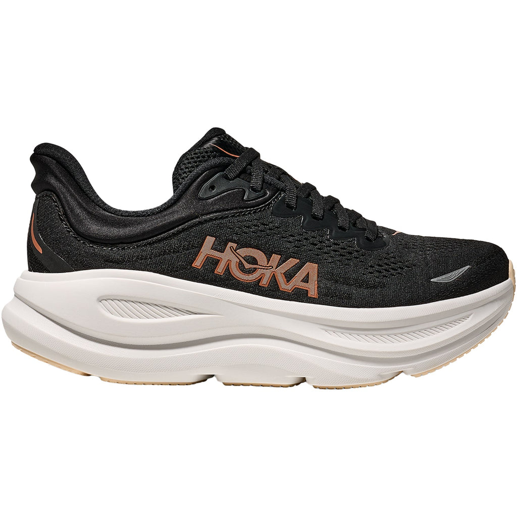 Hoka Bondi 9 (Neutral Support) Women's Athletic Shoes Black/Rose Gold