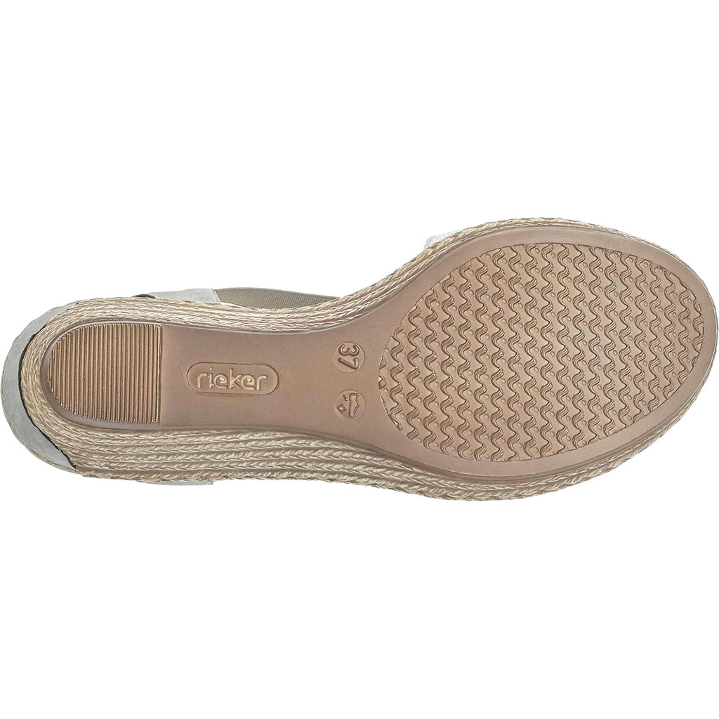 Rieker 624H6-90 Fanni H6 Women's Sandals White Multi/Cement Mosaic Synthetic
